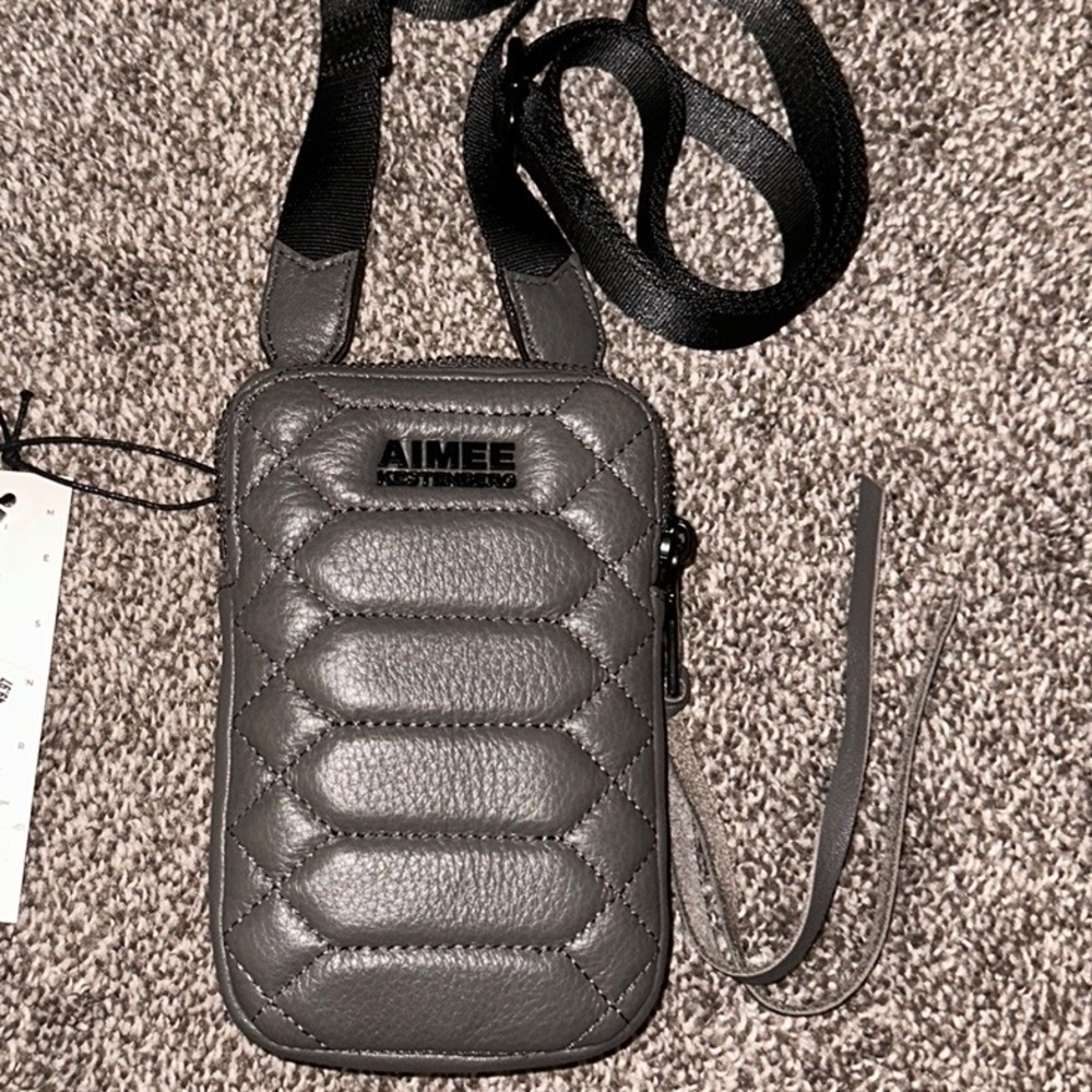 Aimee Kestenberg Capri Quilted Leather Crossbody Phone Bag Brand New Never Used
